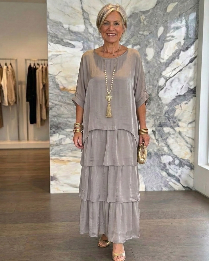 Lara | Abito Maxi Elegante Fluttuante