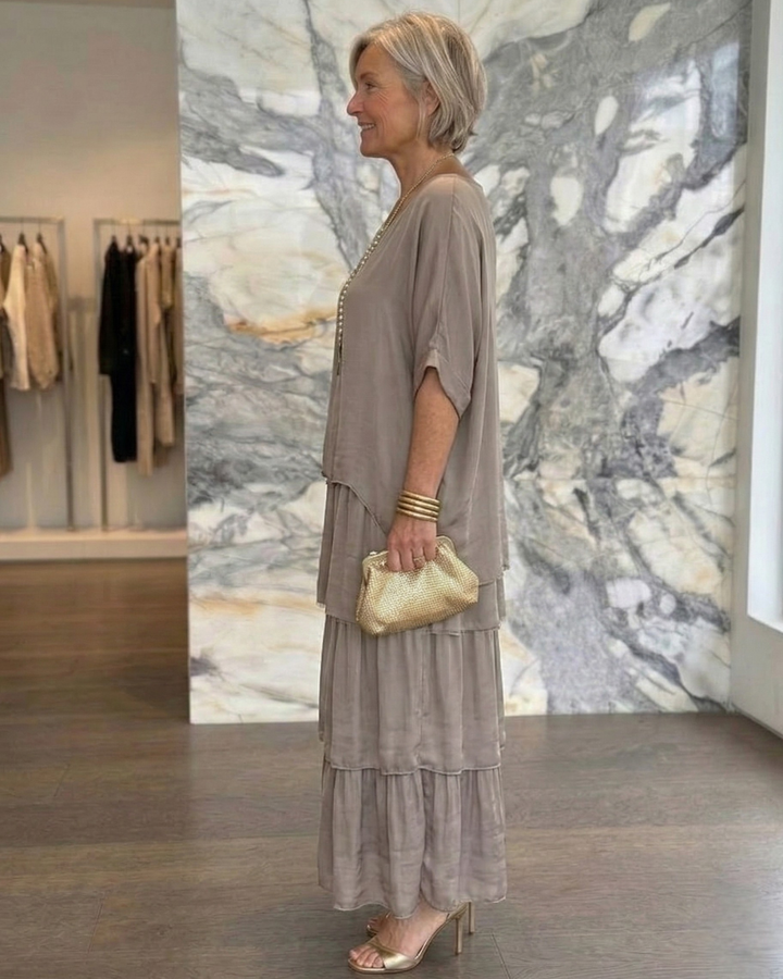 Lara | Abito Maxi Elegante Fluttuante