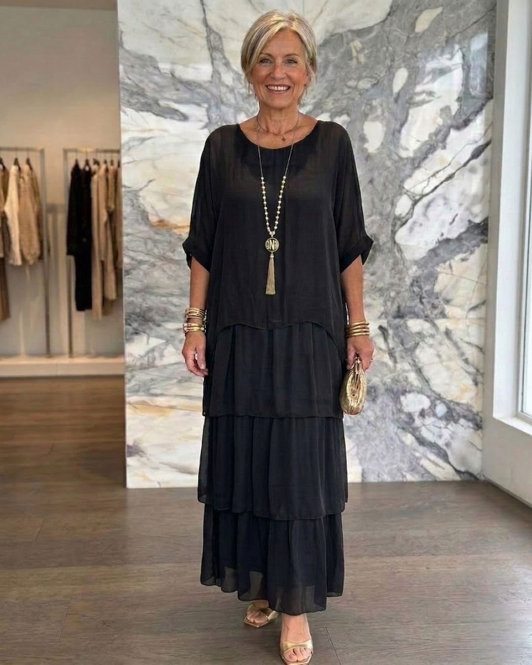 Lara | Abito Maxi Elegante Fluttuante