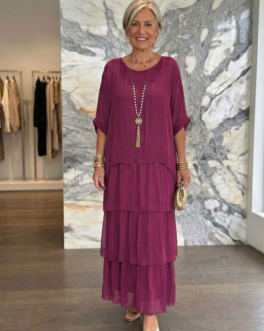 Lara | Abito Maxi Elegante Fluttuante