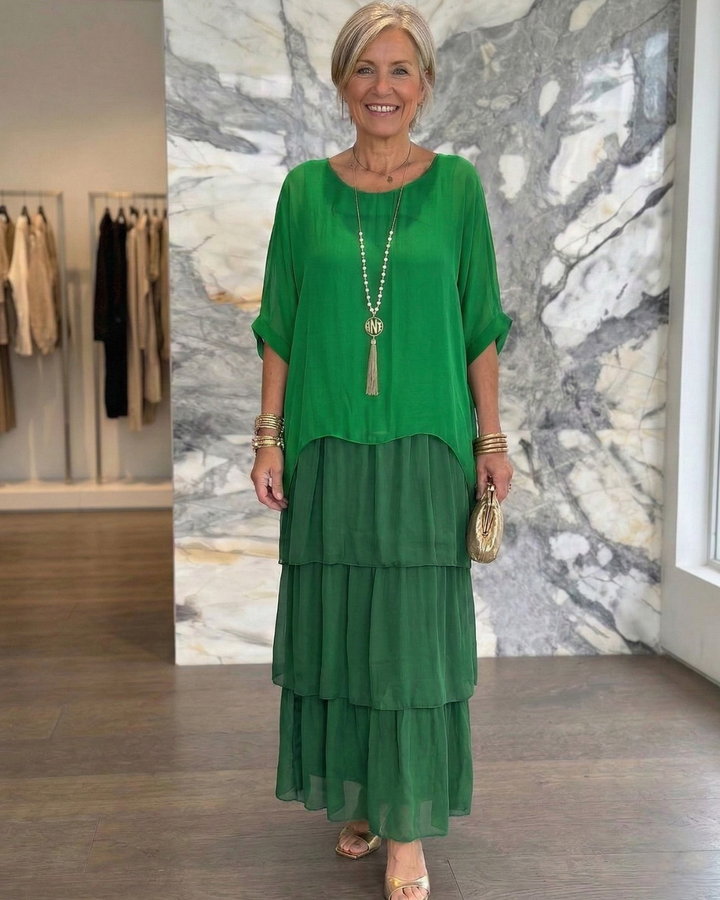 Lara | Abito Maxi Elegante Fluttuante