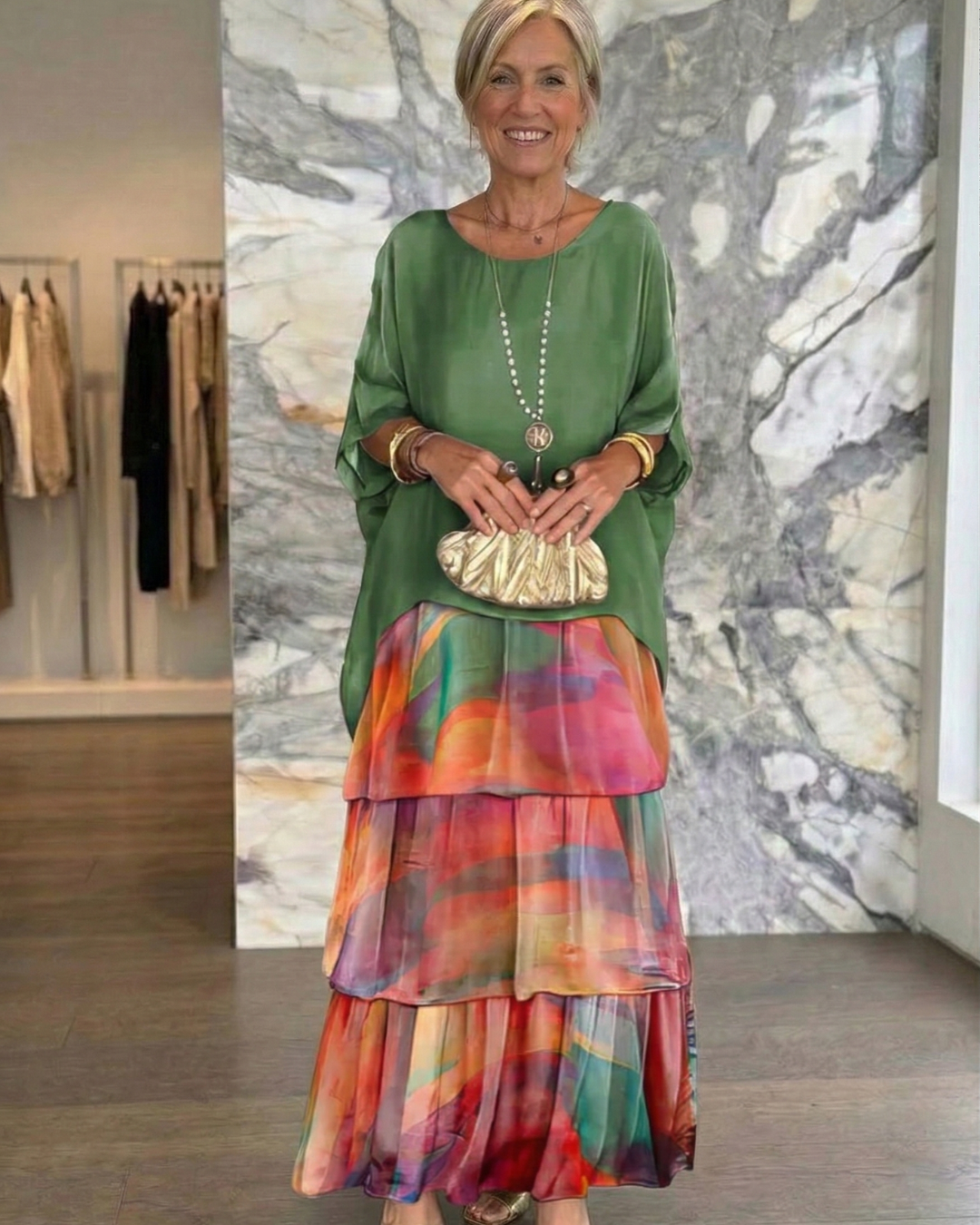 Lara | Abito Maxi Elegante Fluttuante