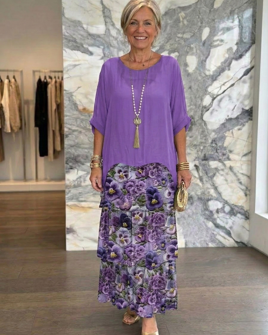 Lara | Abito Maxi Elegante Fluttuante