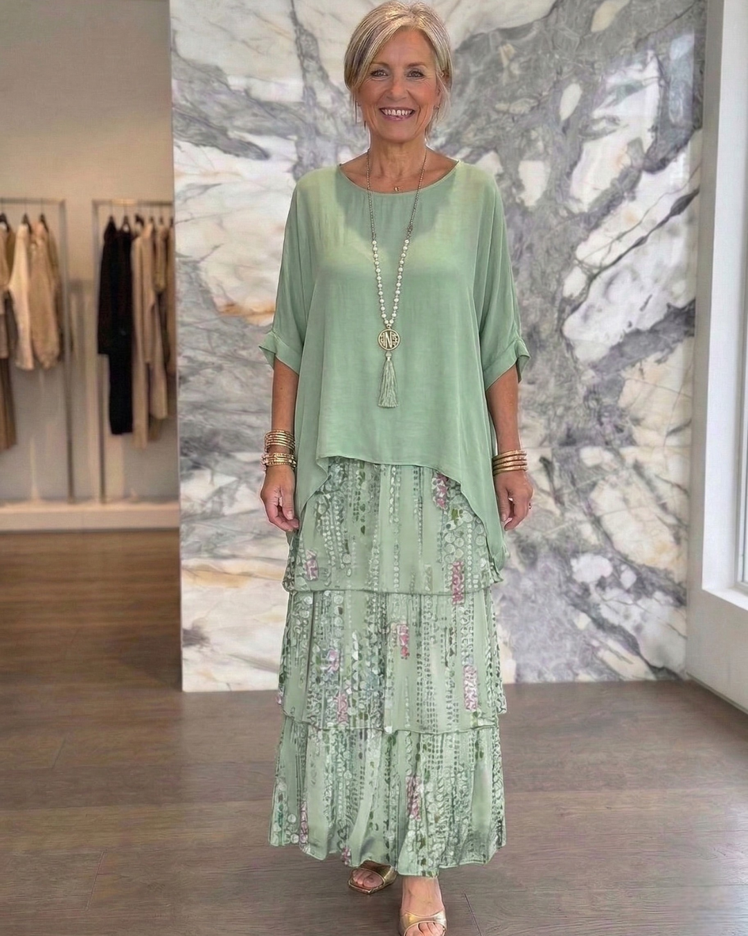 Lara | Abito Maxi Elegante Fluttuante