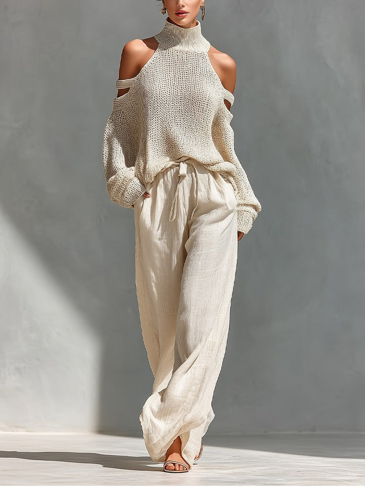 Alessia | Completo Due Pezzi con Scollo Bardot