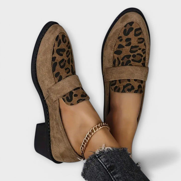Aurora - Eleganti scarpe da donna con fantasia leopardata