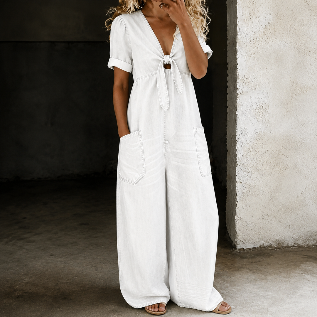 Maya | Tuta Denim a Gamba Larga