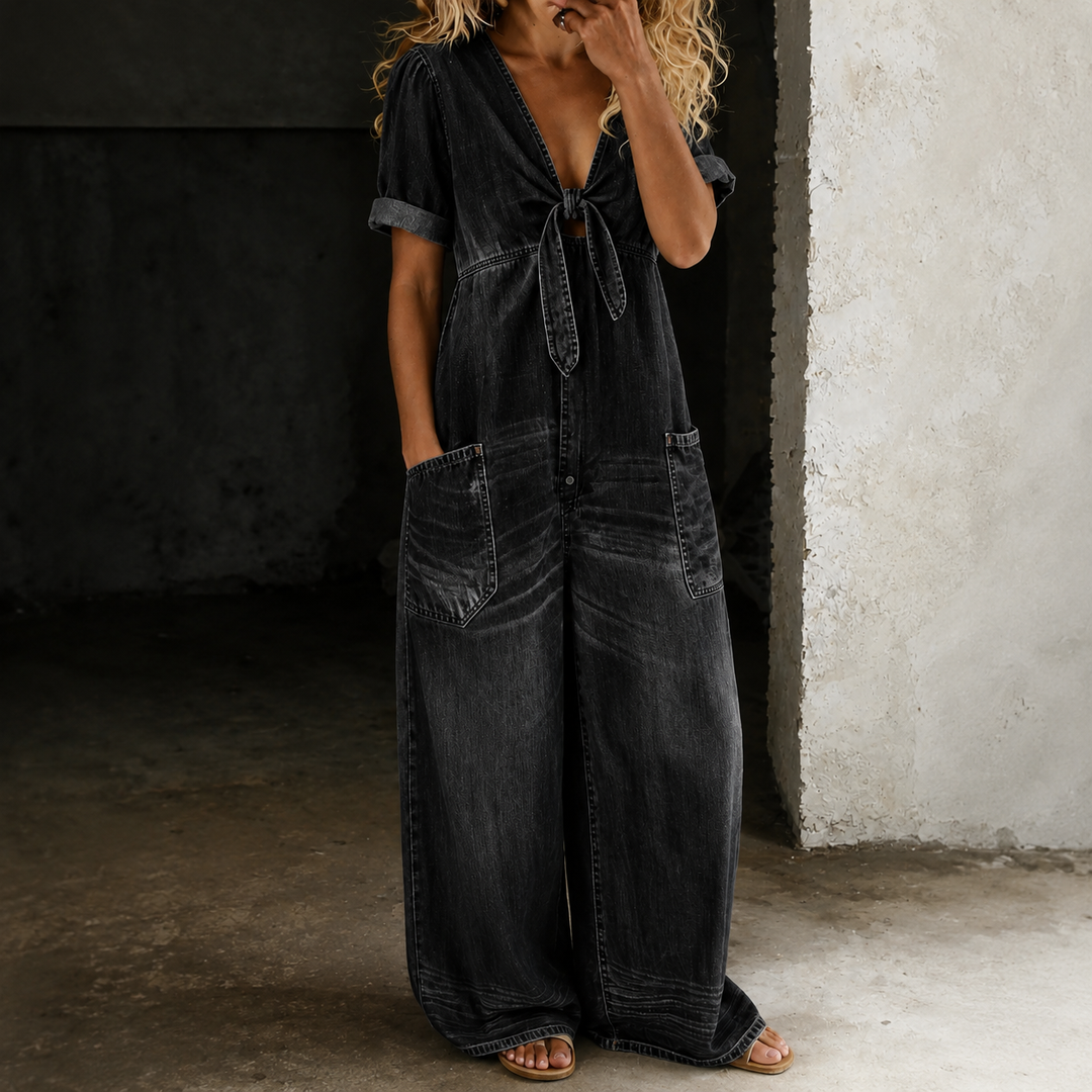 Maya | Tuta Denim a Gamba Larga