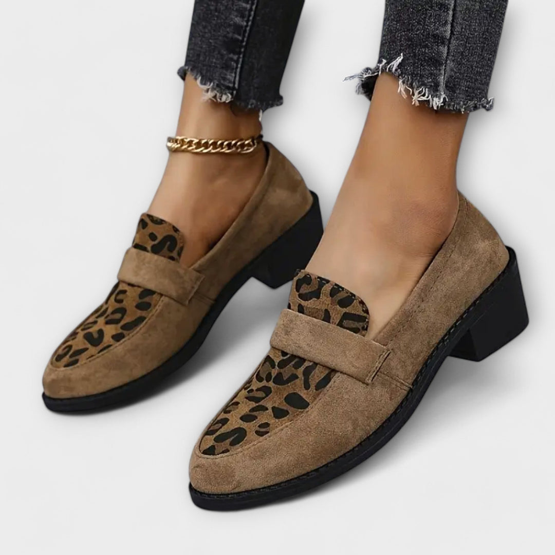 Aurora - Eleganti scarpe da donna con fantasia leopardata