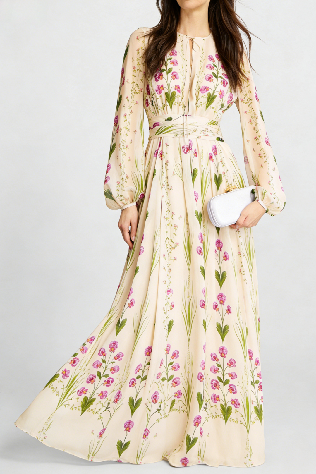 FLOWING FLORAL MAXI DRESS