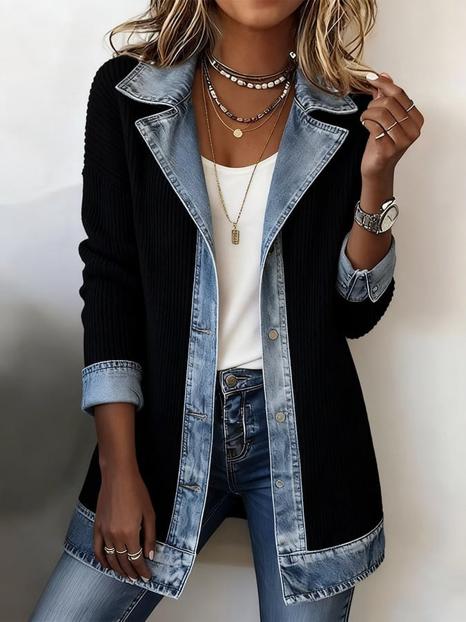 Elara | Soft Cotton Denim Jacket
