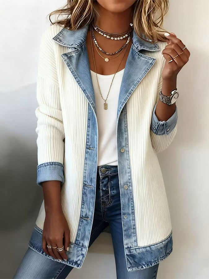 Elara | Soft Cotton Denim Jacket