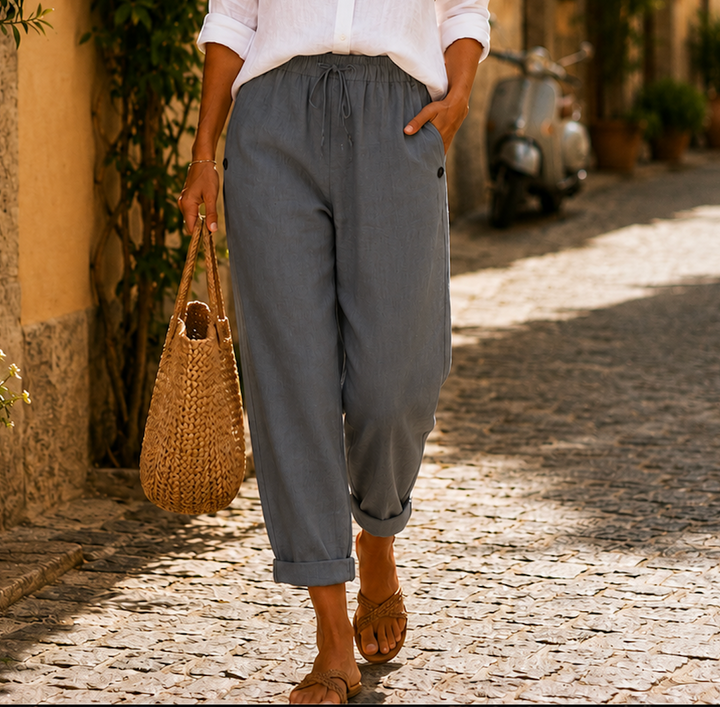 Rosa | Pantaloni in Lino Leggeri