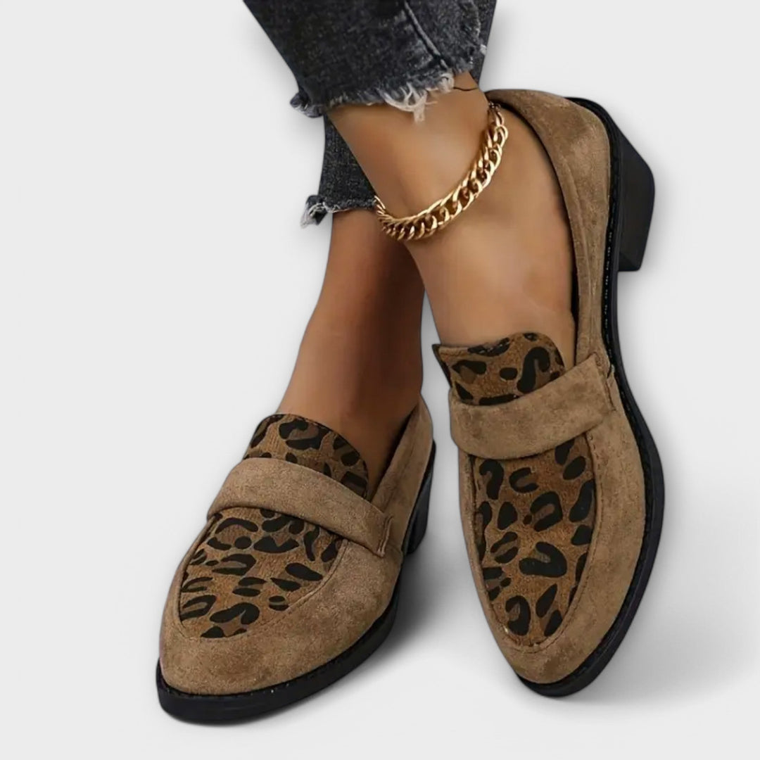 Aurora - Eleganti scarpe da donna con fantasia leopardata