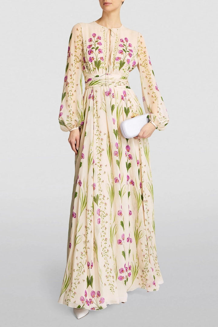 FLOWING FLORAL MAXI DRESS