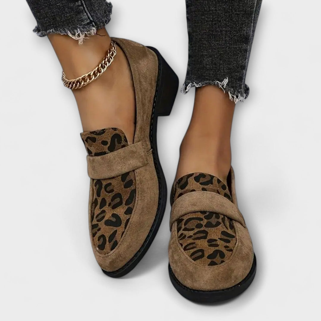 Aurora - Eleganti scarpe da donna con fantasia leopardata