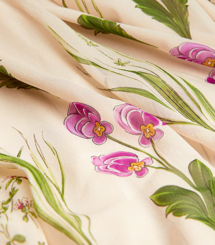 FLOWING FLORAL MAXI DRESS