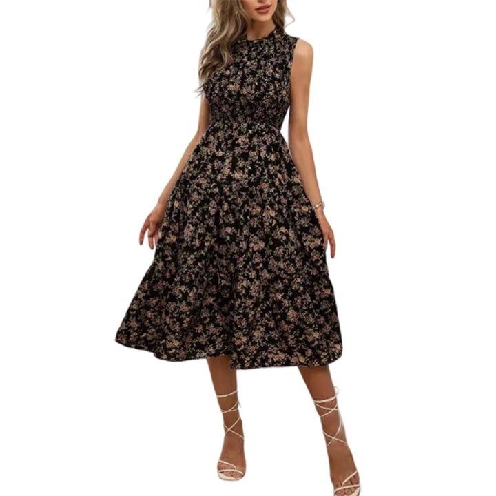 Selena - Sleeveless Summer Dress with Floral Pattern