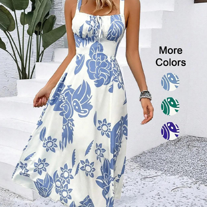 Monica - Floral Spaghetti Strap Dress