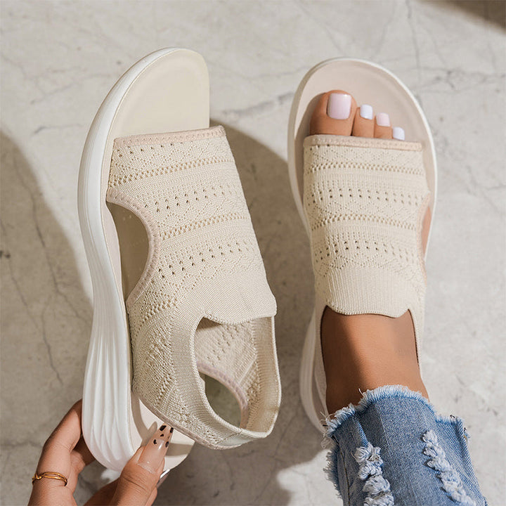 Zina - Sandali Platform Traspiranti in Maglia