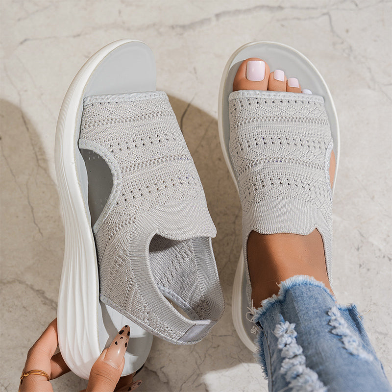 Zina - Sandali Platform Traspiranti in Maglia