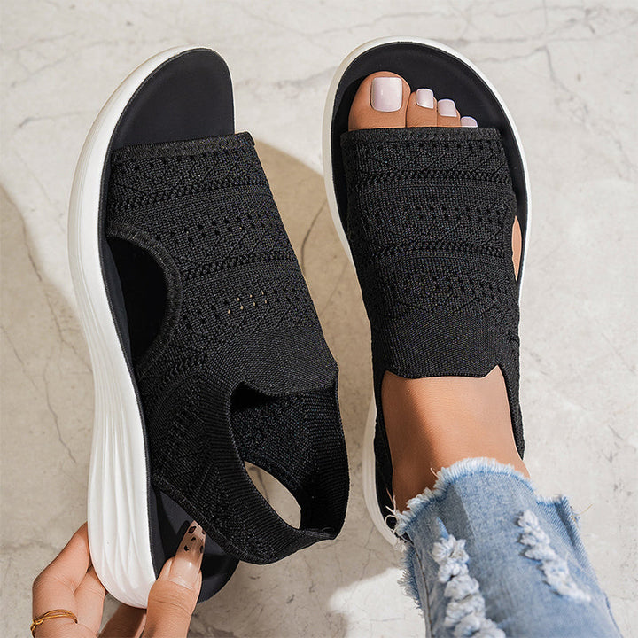 Zina - Sandali Platform Traspiranti in Maglia