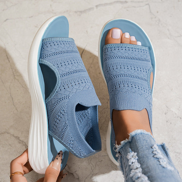 Zina - Sandali Platform Traspiranti in Maglia