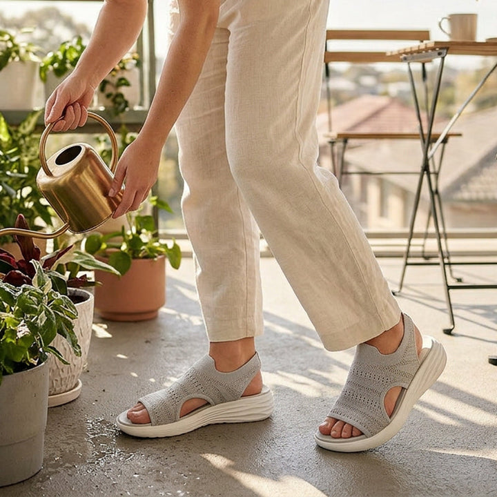 Zina - Sandali Platform Traspiranti in Maglia